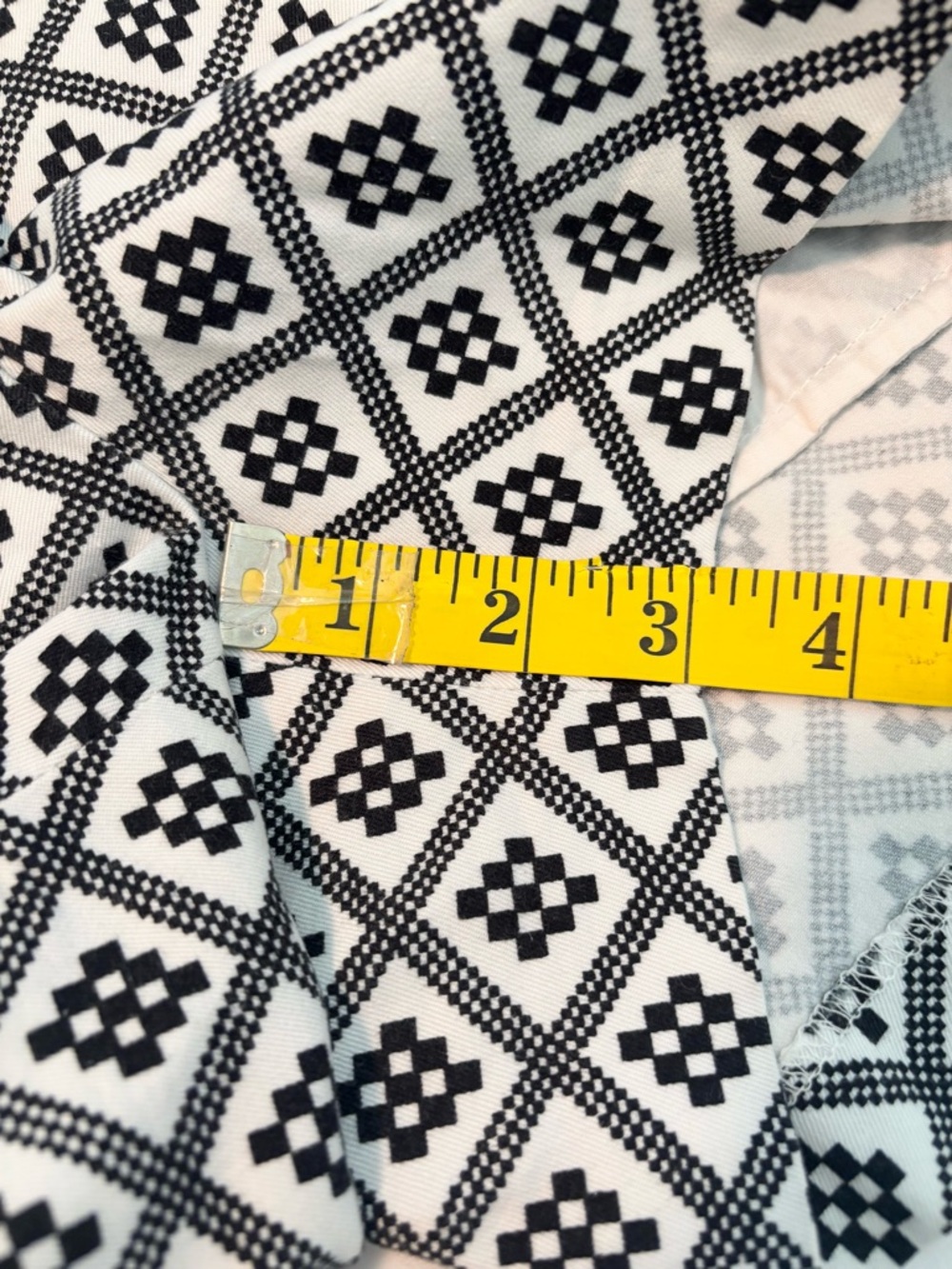 J. Crew Black and White Geometric Cotton Blend Shorts - Picture 8 of 8